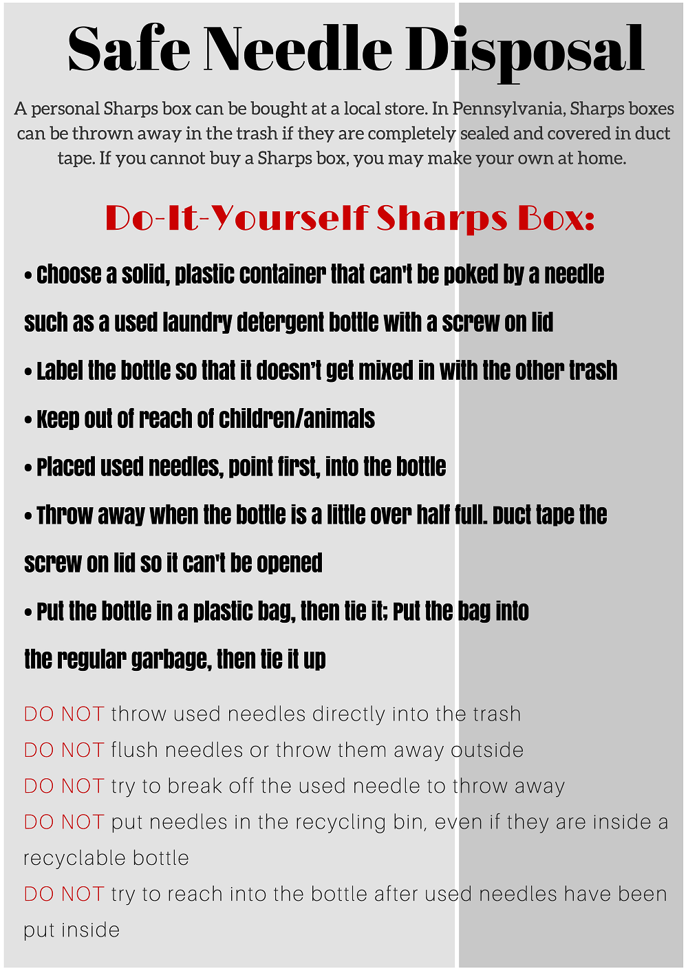 Safe Needle Flyer